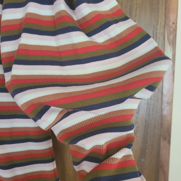 Veronica Beard Jeans Striped Puff Shoulder Top in Size XS - Picture 6 of 9